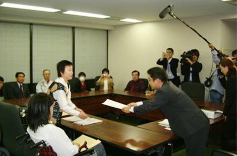 2008年2月　舛添厚生労働大臣に陳情